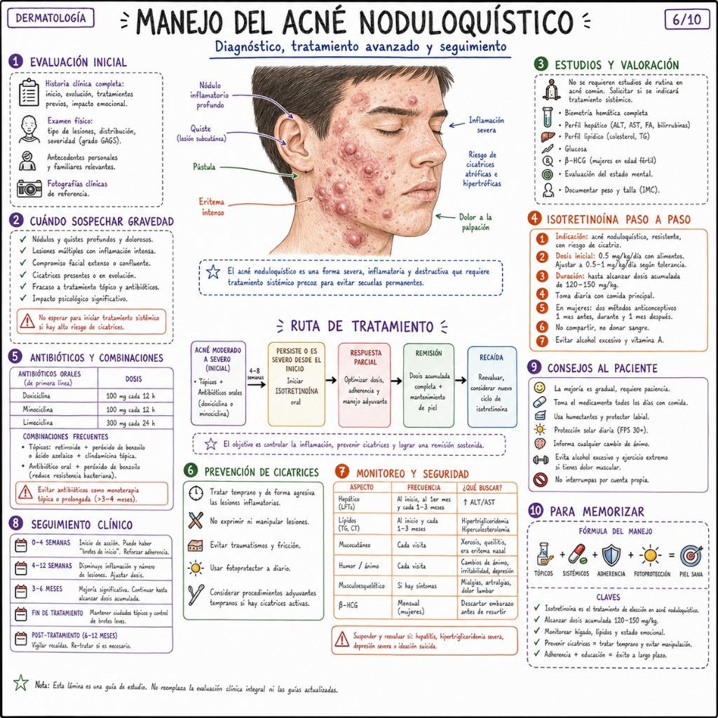 Manejo del Acné Noduloquístico: Diagnóstico y tratamiento avanzado