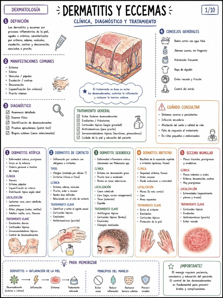 Dermatitis y Eccemas: Fisiopatología y consejos generales