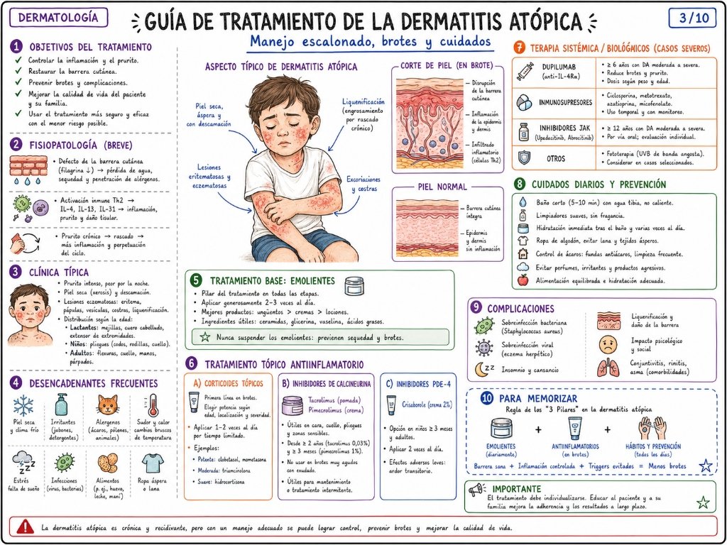 Guía de Tratamiento de la Dermatitis Atópica: Manejo escalonado