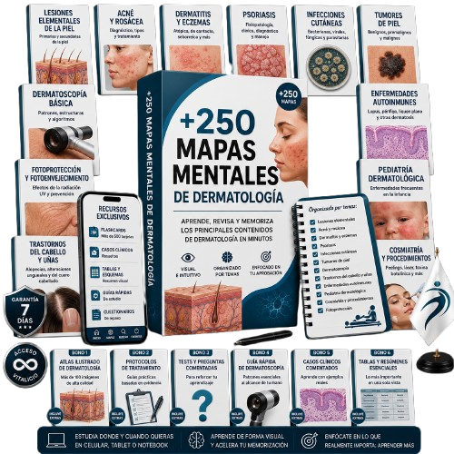 Kit +250 Mapas Mentales de Dermatología